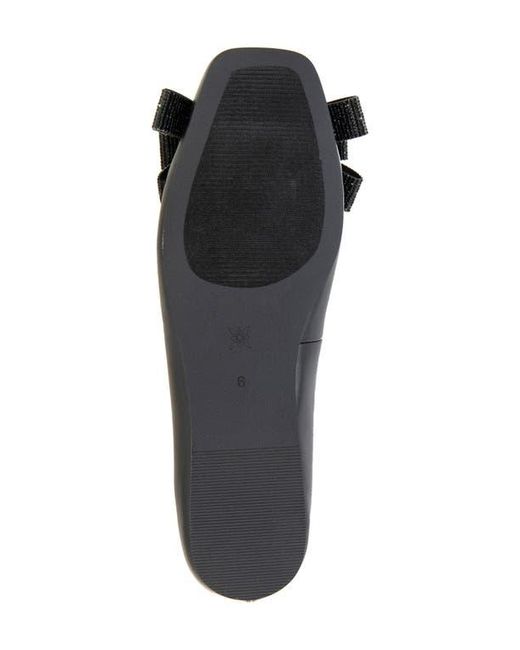 BCBGMAXAZRIA Black Haniba Bow Flat
