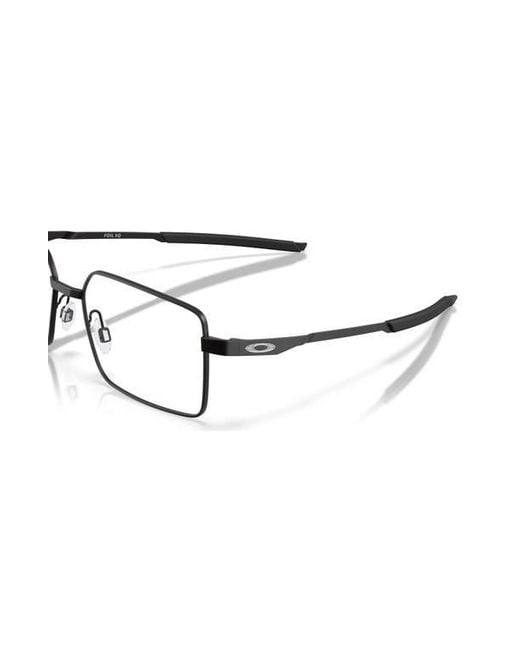 Oakley Brown 56Mm Rectangle Optical Glasses for men