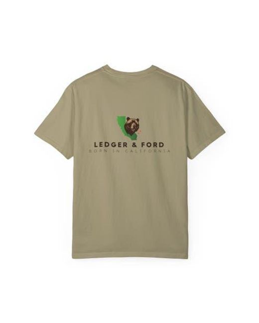 Ledger & Ford Green L&F Golden State Graphic Tee for men