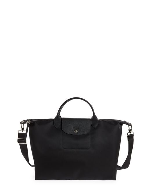 Longchamp Black Large Le Pliage Neo Travel Bag