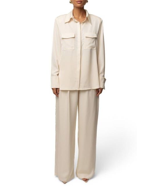 JLUXLABEL Natural Misty Button-Up Shirt