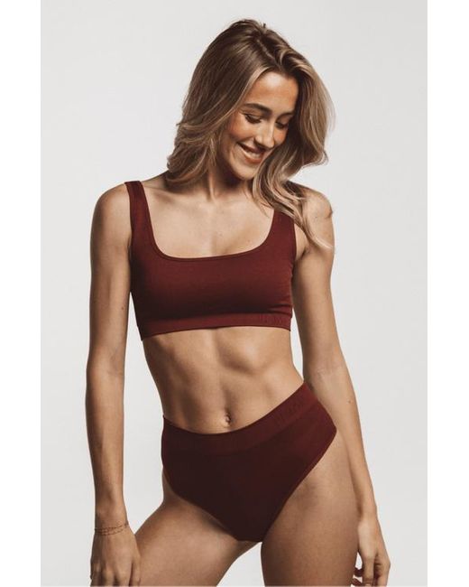 LDMA Brown High Sculpt Bra Rib