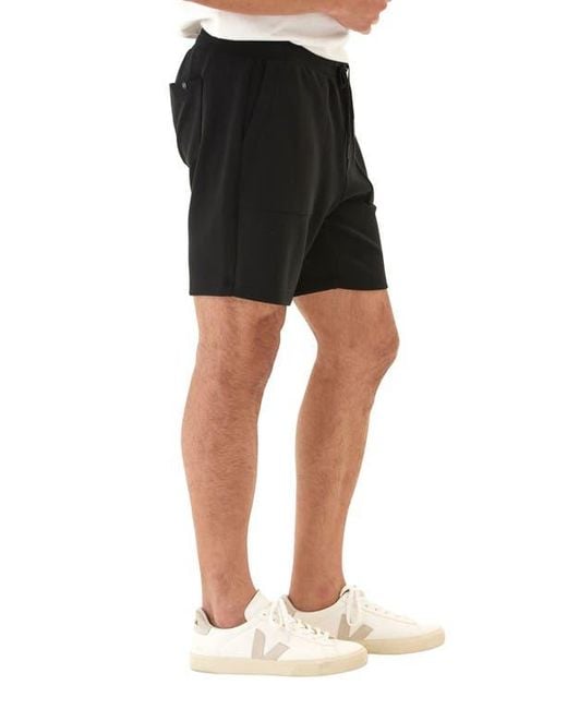 Threads For Thought Black Casper Drawstring Shorts for men