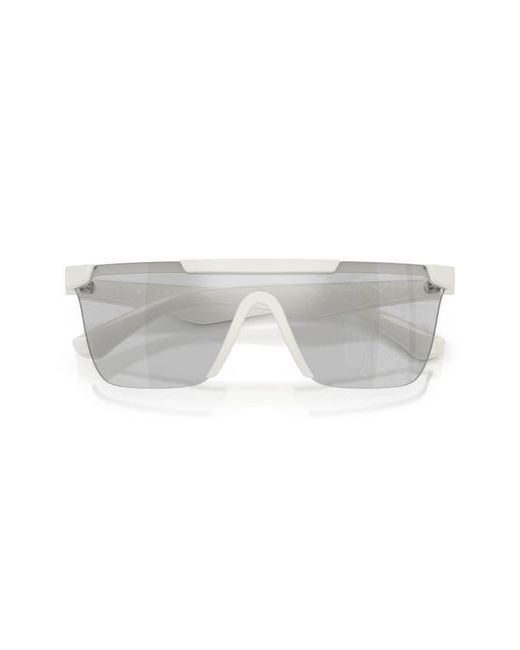 Burberry Gray 141Mm Rectangular Shield Sunglasses