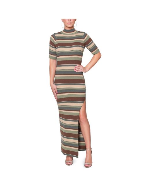 Rachel Roy Women's Metallic Esme Striped Sweater Knit Dress