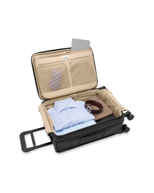 Briggs & Riley Black Baseline Essential 22-Inch Expandable Spinner Carry-On Bag for men