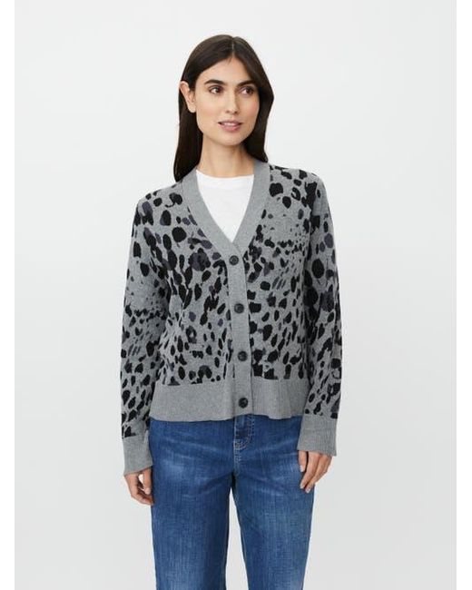 Masai Blue Malokina Leopard Pattern Cardigan