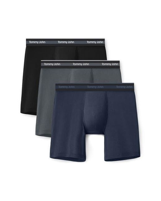 Tommy John Blue 3-Pack Comfort Micro 6-Inch Boxer Briefs for men