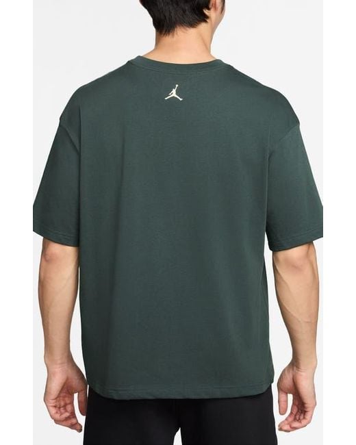 Nike Green Flight Essentials Boxy Fit Graphic T-Shirt for men