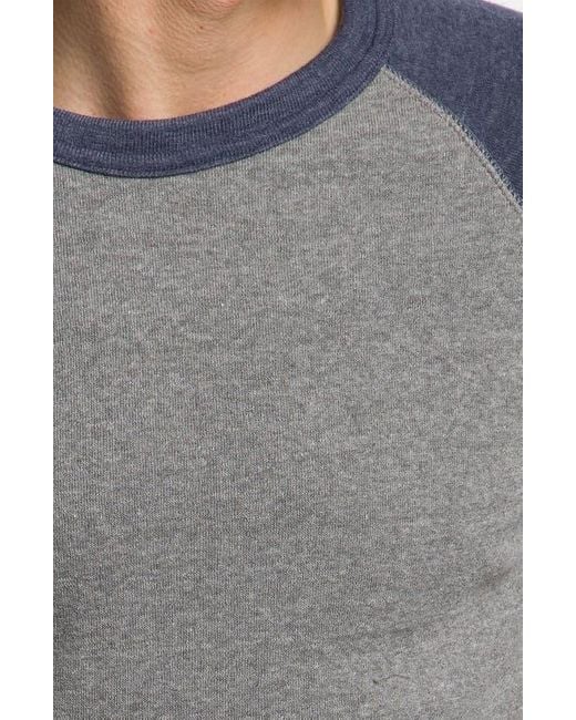 Alternative Apparel Gray 'The Champ' Trim Fit Colorblock Sweatshirt for men