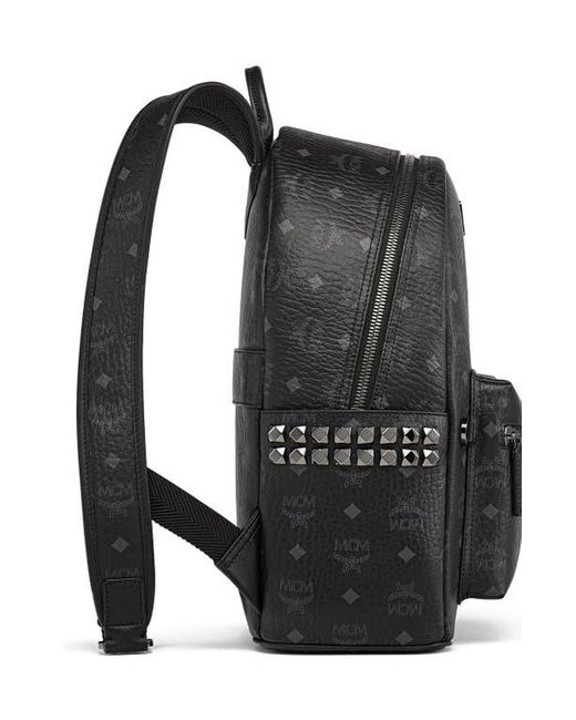 MCM Black Small Stark Side Studs Backpack for men