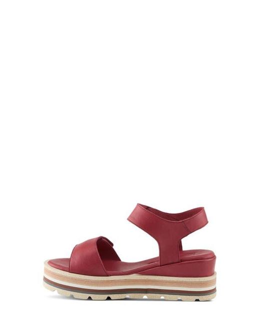 Spring Step Red Hileman Platform Sandal