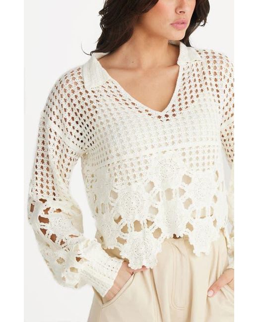 Talisman the Label Natural Pixie Open Stitch Top