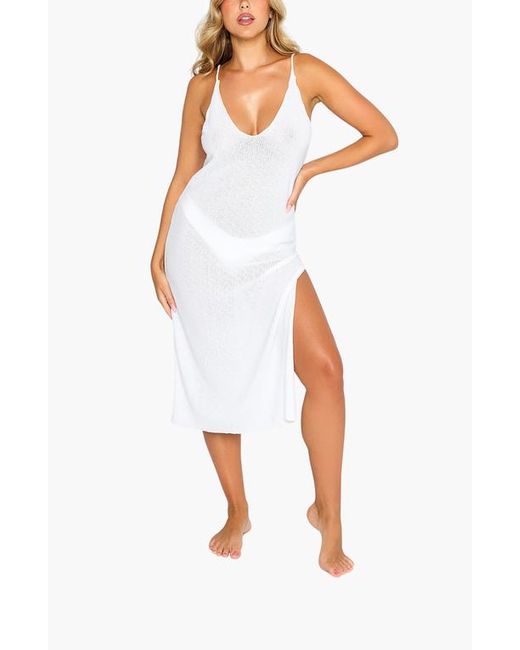 beach bunny dress Beach Bunny Ivory Lycra Balloon Hem Mini Dress with Exaggerated, Beade –  The Thrifty Hippy main image 1