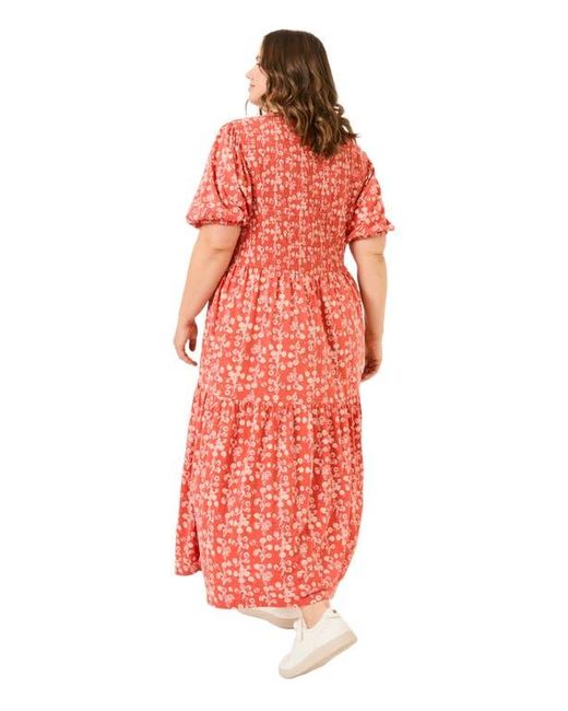 FatFace Red Plus Size Danielle Midi Dress