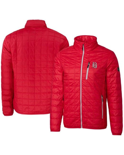 Cutter & Buck Red Birmingham Barons Rainier Primaloft Eco Insulated Full-zip Puffer Jacket At Nordstrom for men
