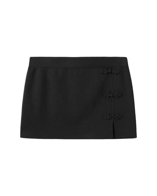 Mango Black Side Slit Miniskirt
