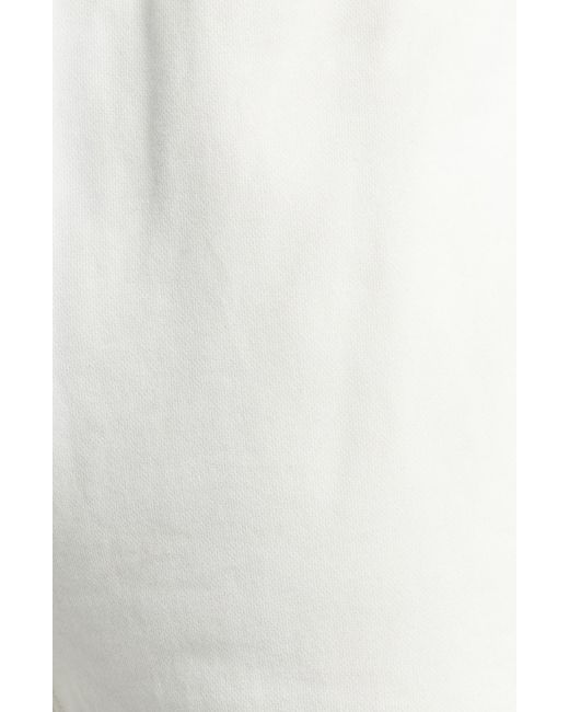Purple Brand White Logo Cotton Graphic Fleece Sweat Shorts for men