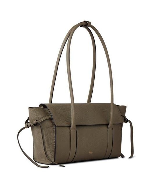 Mulberry Brown Pebbled Leather Satchel Bag