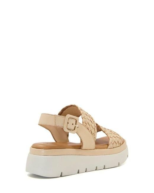 Dune Natural Lorris Slingback Platform Sandal