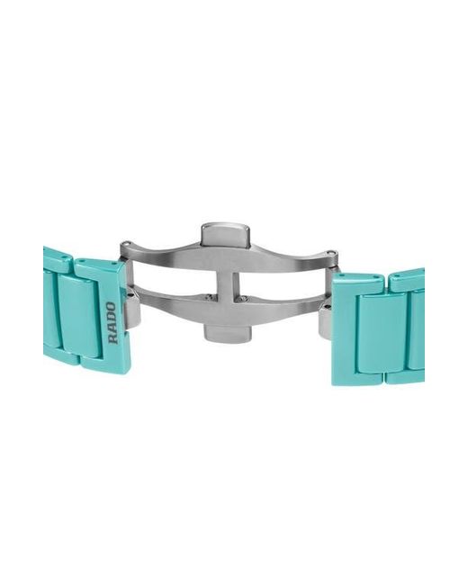Rado Green True Square Diamond Automatic Open Heart Bracelet Watch, 38Mm