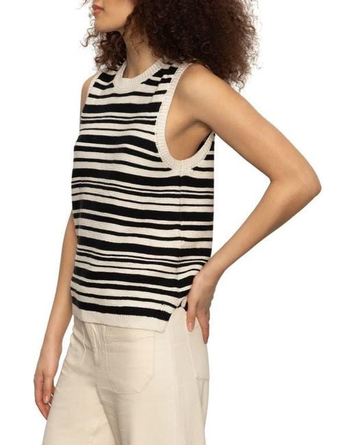 Sanctuary Multicolor Stripe Sleeveless Cotton Sweater