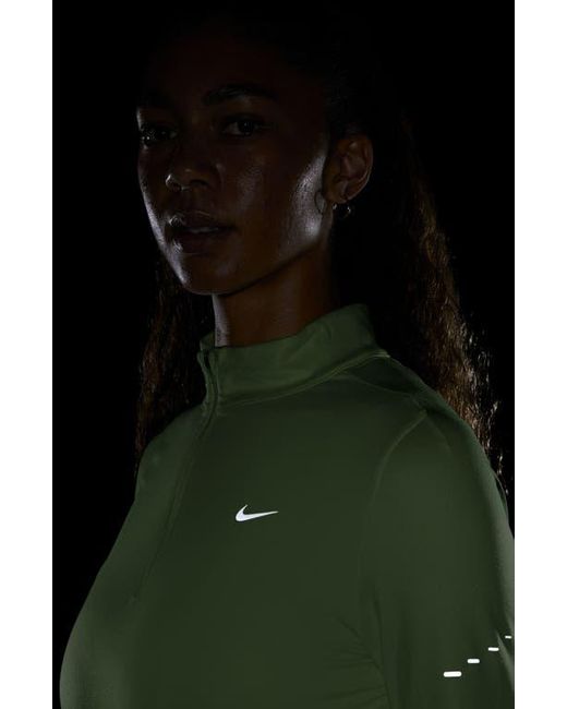 Nike Green Swift Dri-Fit Uv Half Zip Running Top
