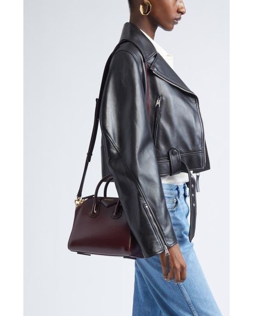 Givenchy Purple Mini Antigona Leather Satchel