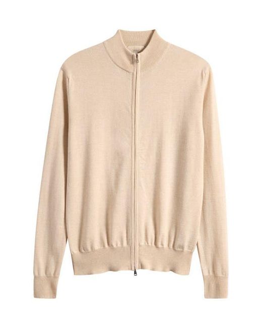Aurélien Natural Cashwool Full Zip Sweater for men