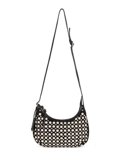 3019 Rafe Rafe New York Alva Studded Hobo Crossbody in Black | Lyst