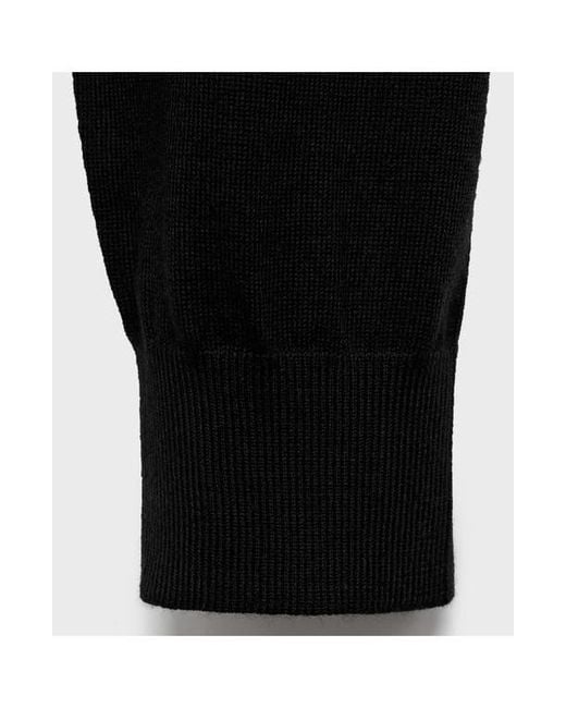 Mango Black Wool Cardigan for men