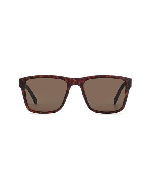 Fossil Brown 56Mm Square Sunglasses for men