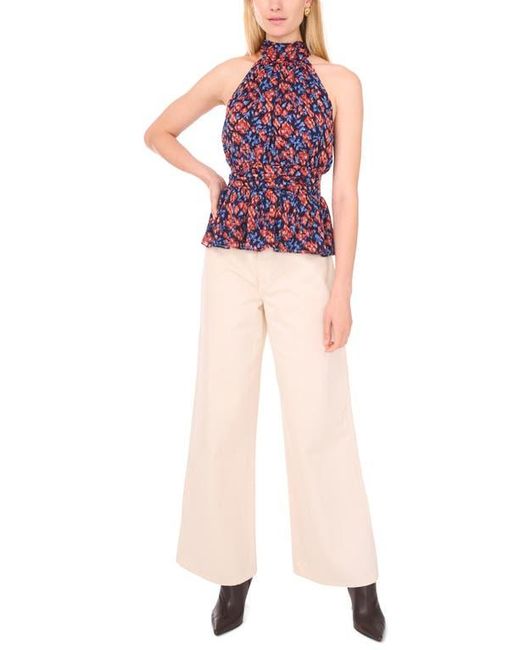 1.STATE Red Sleeveless Print Top