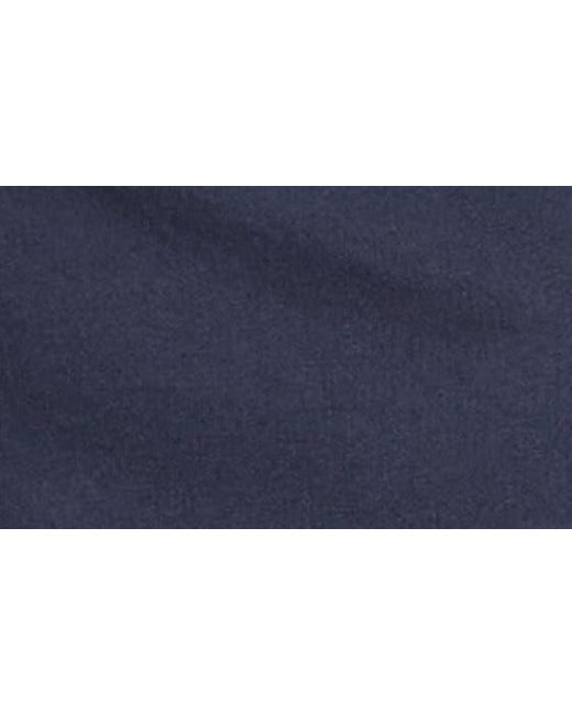 Treasure & Bond Blue Shirred Front Button Sleeveless Organic Cotton Midi Dress
