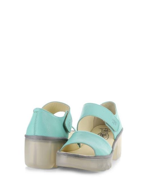 Fly London Blue Taar Platform Sandal