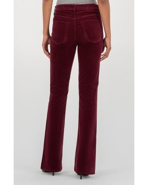 Kut From The Kloth Red Ana Fab Ab High Waist Corduroy Flare Jeans