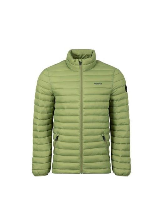 Weird Fish Green Crantock Showerproof Padded Jacket for men