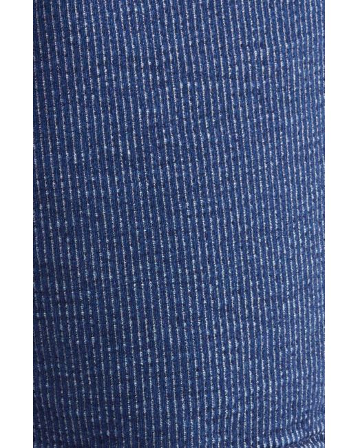 Mavi Blue Clint Elastic Waist Stripe Stretch Cotton Shorts for men