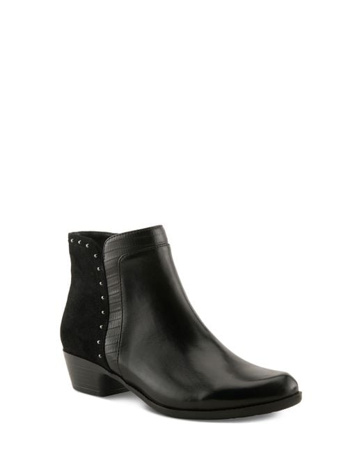Spring Step Black Annelise Leather Bootie