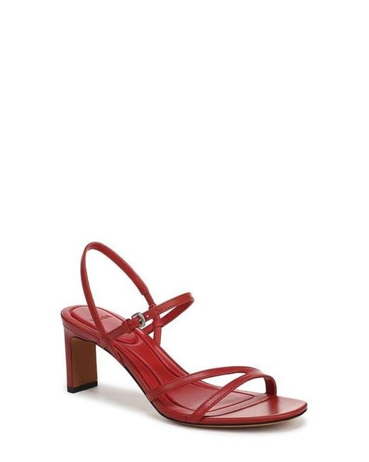 Vince Red Marcela Ankle Strap Sandal