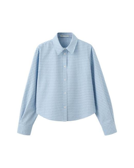 Mango Blue Checked Shirt