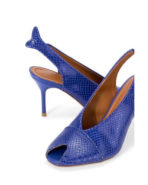 Staud Blue Cleo Fish Peep Toe Slingback Pump