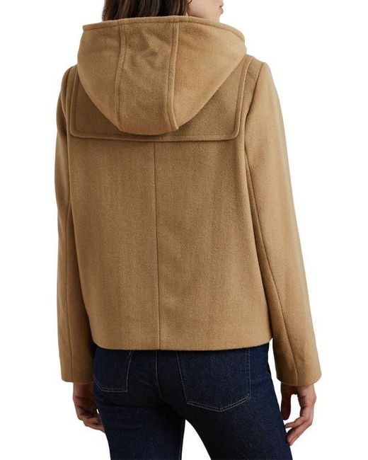 Ralph Lauren Toggle Front Wool Blend Jacket in Natural | Lyst