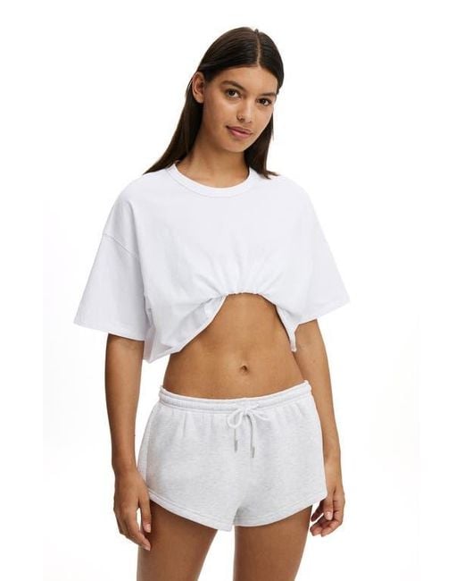 Cotton On White Active Plush Micro Short
