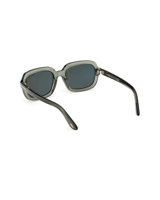 Tom Ford Green Lana 53Mm Rectangular Sunglasses
