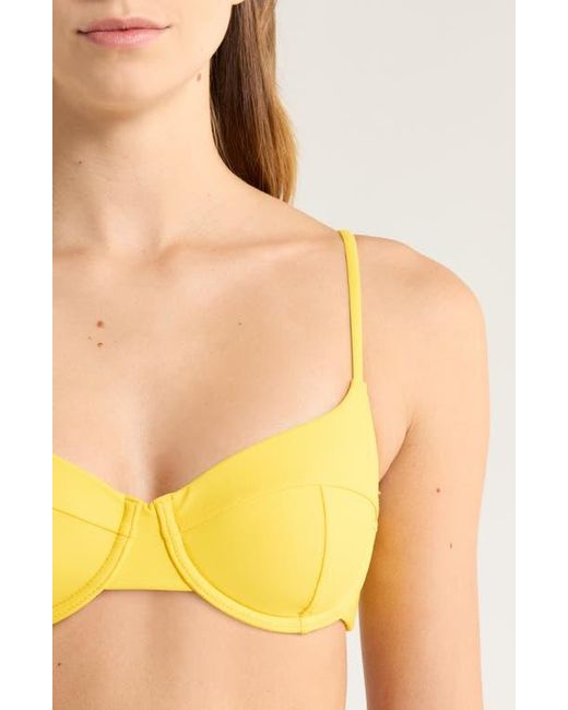 Ramy Brook Yellow Mona Underwire Bikini Top