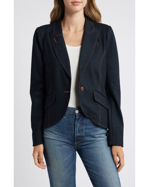 Wit & Wisdom Black Crop Knit Blazer