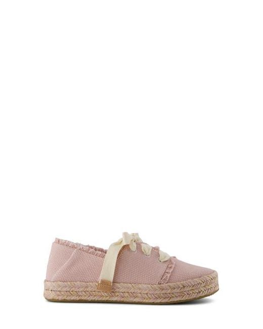 TOMS Pink Carolina Lace-Up Espadrille