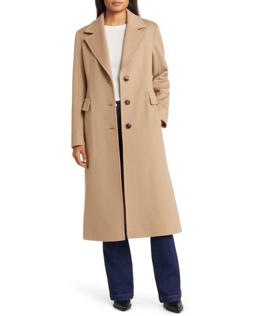 Fleurette Natural Holland Longline Wool Coat