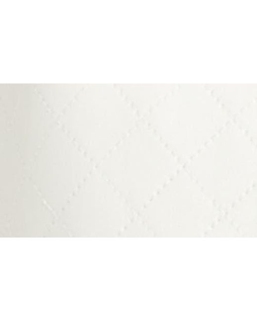 Cinq À Sept White Khloe Quilted Faux Leather Blazer